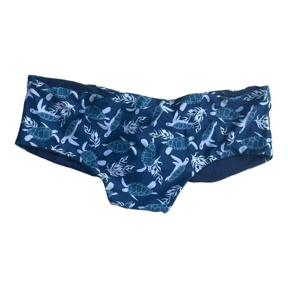 Fused Hawaii A Honu World Blue Turtle Reversible Kona Bikini Bottoms Size XXXL - Picture 2 of 4